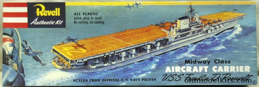 Revell 1/547 USS Franklin D Roosevelt - Midway Class Aircraft Carrier, 0307 plastic model kit