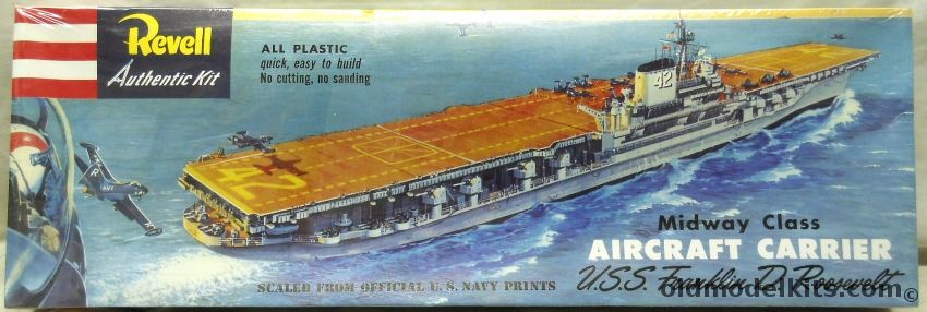 Revell 1/547 USS Franklin D Roosevelt - Midway Class Aircraft Carrier, 0307 plastic model kit