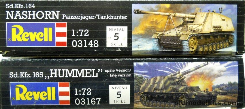 Revell 1/72 TWO Nashorn Sd.Kfz.164 And Hummel Sd.Kfz.165, 03148 plastic model kit