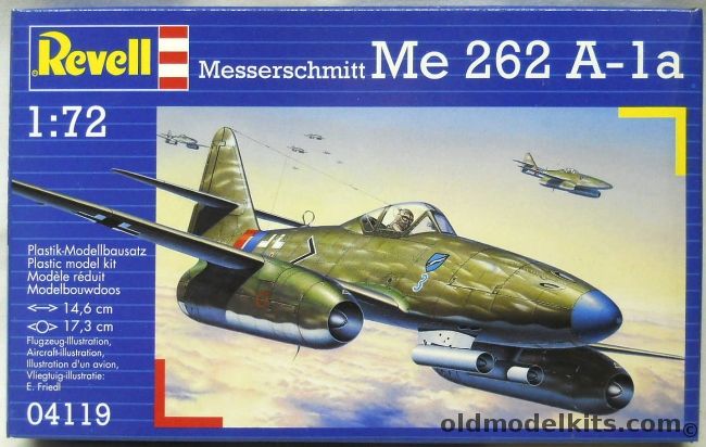 Revell 1/72 Messerschmitt Me-262 A-1a, 04119 plastic model kit