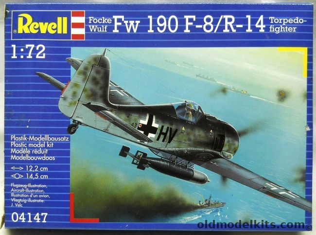 Revell 1/72 TWO Focke-Wulf Fw-190 F-8/R-14 Torpedo Fighter - 11/KG200 Flensburg April 1945 / Erprobungsstaffel/Torpedo Waffenplatz Gotenhafen-Hexengrund 1944, 04147 plastic model kit