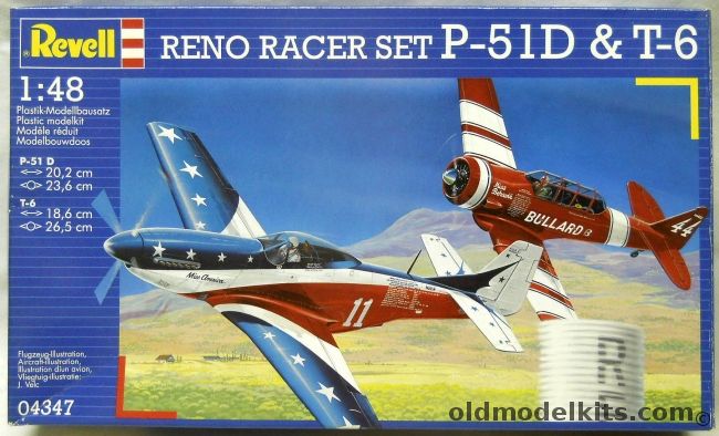 Revell 1/48 Reno Racer Set - P-51D and T-6 - Miss America And Miss Behavin, 04347 plastic model kit