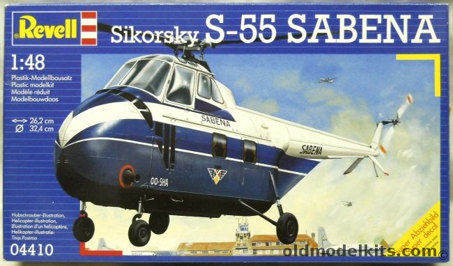 Revell 1/48 Sikorsky S-55 Sabena - Or HO4S Netherlands Navy Valkenburg 1960, 04410 plastic model kit