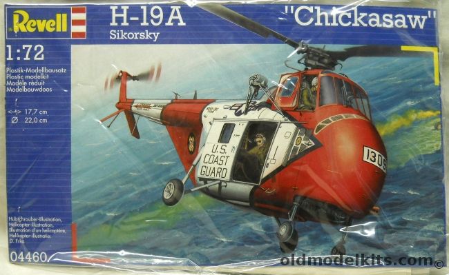 Revell 1/72 Sikorsky H-19A Chickasaw - UH-19G US Coast Guard San Franciso California / UH-19F Netherlands Navy Valkenburg 1962 - BAGGED, 04460 plastic model kit