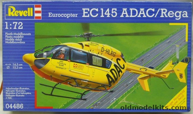 Revell 1/72 TWO Eurocopter EC-145 ADAC/Rega, 4486 plastic model kit