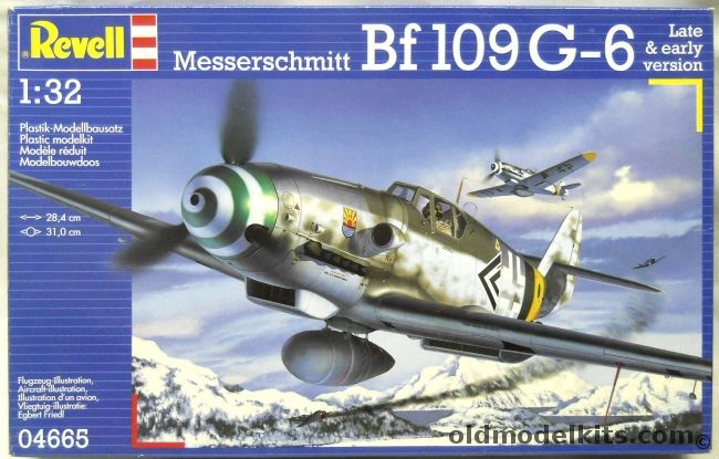 Revell 1/32 Messerschmitt Bf-109 G-6 Late & Early Versions - (Bf109G6), 04665 plastic model kit