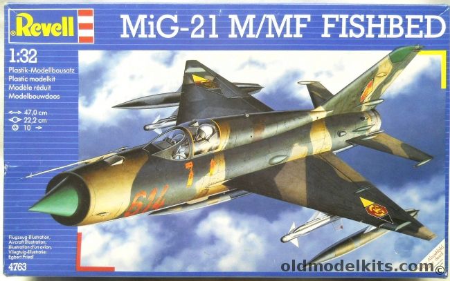 Revell 1/32 Mig-21 M/MF - East Germany Preschen 1990 Or Drewitz Janschwalde Ost 1990 / Luftwaffe / Czech CSFR, 4763 plastic model kit