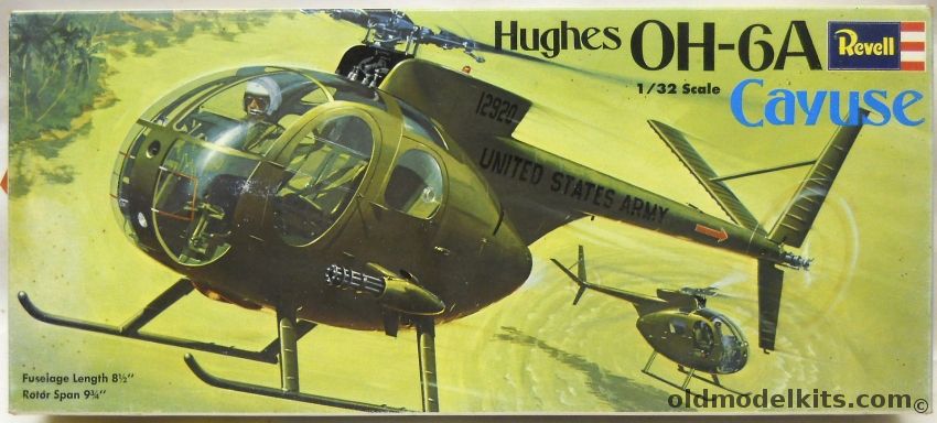Revell 1/32 Hughes OH-6A Cayuse - Or Civil Hughes 500, H146 plastic model kit