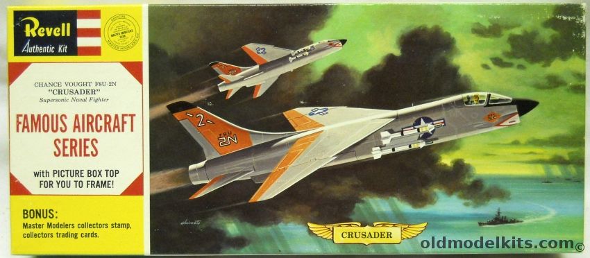 Revell 1/67 F8U-2N Crusader  Famous Aircraft Series - (F8U2N), H167-98 plastic model kit