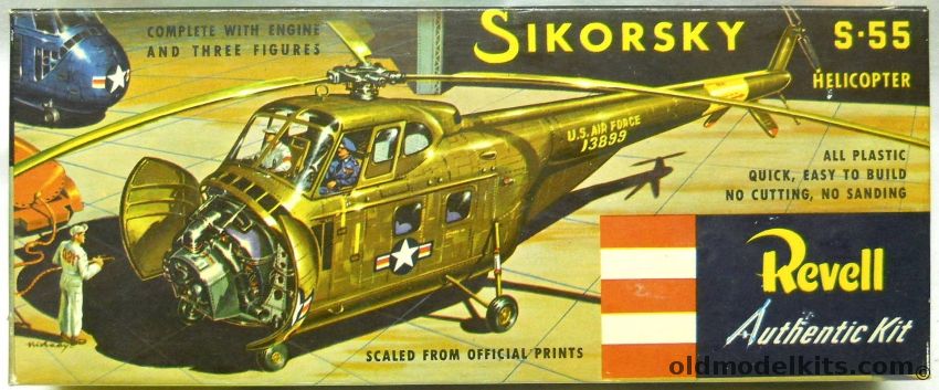 Revell 1/48 Sikorsky S-55  - Pre 'S' Issue, H214-89 plastic model kit