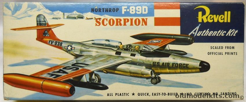 Revell 1/80 F-89D Scorpion 'S' Issue, H221-89 plastic model kit