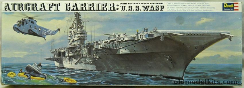 Revell 1/520 USS Wasp - Gemini Recovery Vessel Aircraft Carrier, H375 plastic model kit