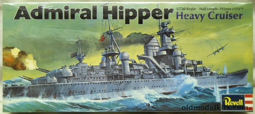 Revell 1/720 Admiral Hipper Heavy Cruiser, H490 plastic model kit