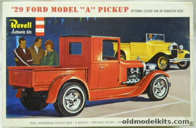 Revell 1/25 1929 Ford Model A Pickup Truck - Optional Closed Cab Or Roadster Body, H1272-200 plastic model kit