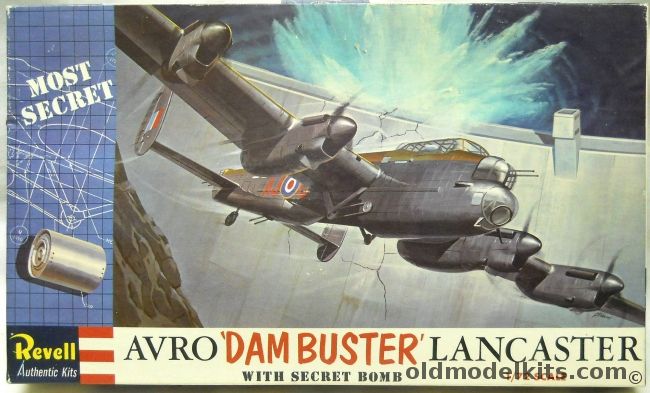 Revell 1/72 Avro Dam Buster Lancaster With Secret Bomb, H202-198 plastic model kit