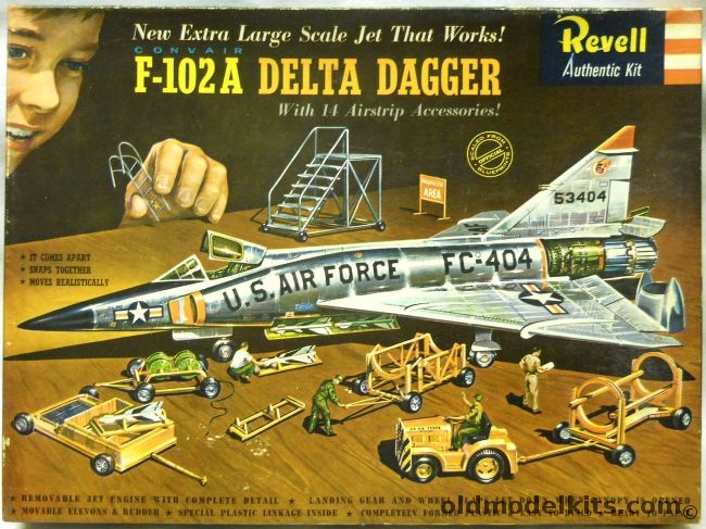 Revell 1/48 F-102A Delta Dagger With 14 Ground Accessories - 'S' Issue, H282-298 plastic model kit