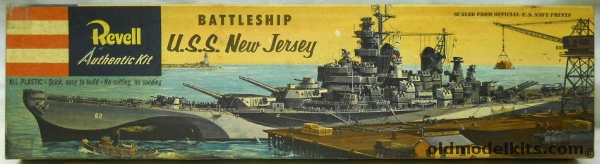 Revell 1/532 USS New Jersey Battleship BB62 'S' Issue, H316-198 plastic model kit