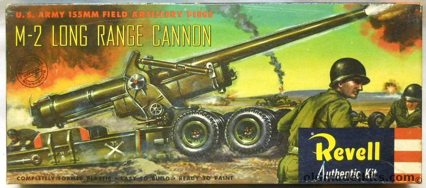 Revell 1/40 M-2 Long Range Cannon - US Army 155mm Field Artillery Piece - 'S' Issue, H535-129 plastic model kit