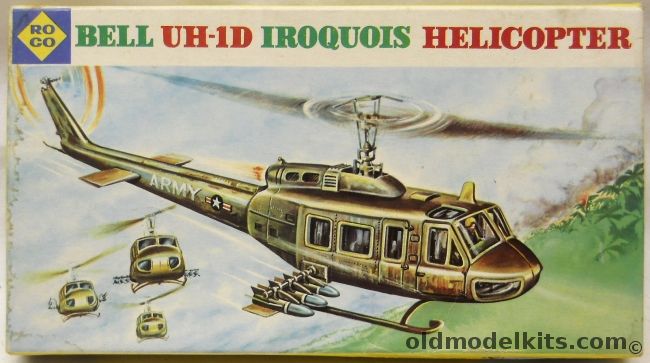 Roco 1/87 Bell UH-1D Iroquois Huey Gunship HO Scale - US Army or Luftwaffe, Z248-98 plastic model kit