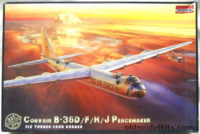 Roden 1/144 Convair B-36D/F/H/J Peacemaker - (B-36 / B-36F / B-36 H / B-36J), 337 plastic model kit