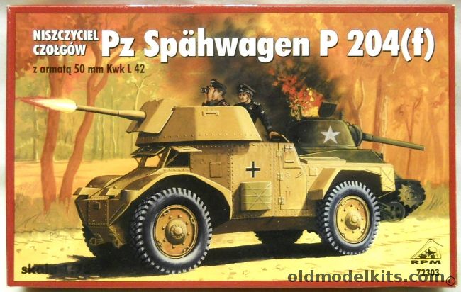 RPM 1/72 TWO Pz Spahwagen P 204(f) - With 50mm Kwk L42 Gun, 72303 plastic model kit