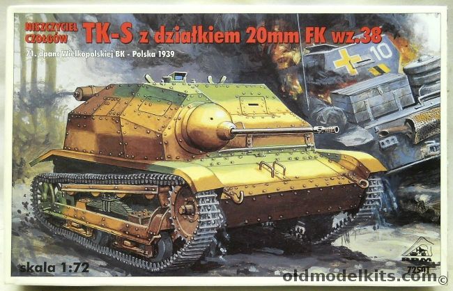 RPM 1/72 Tank Destroyer TK-S With 20mm Gun FK wz.38 - Poland 1939, 72501 plastic model kit