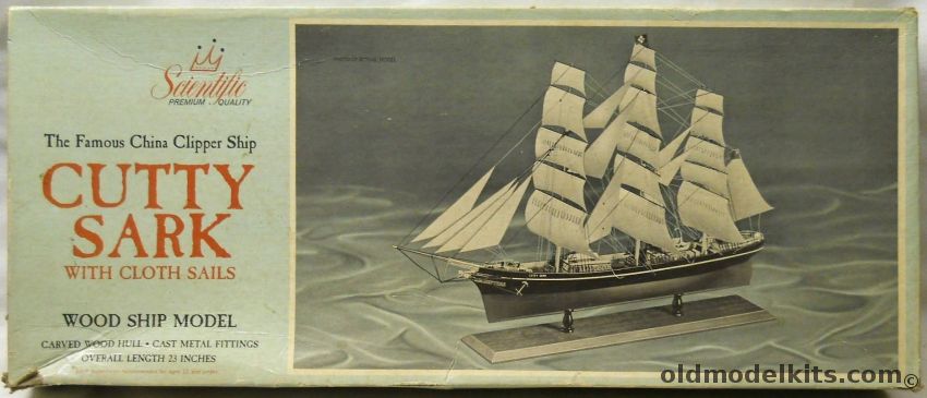 Scientific Cutty Sark Clipper Ship - 23 Inch Long Model With Sails, 163 plastic model kit
