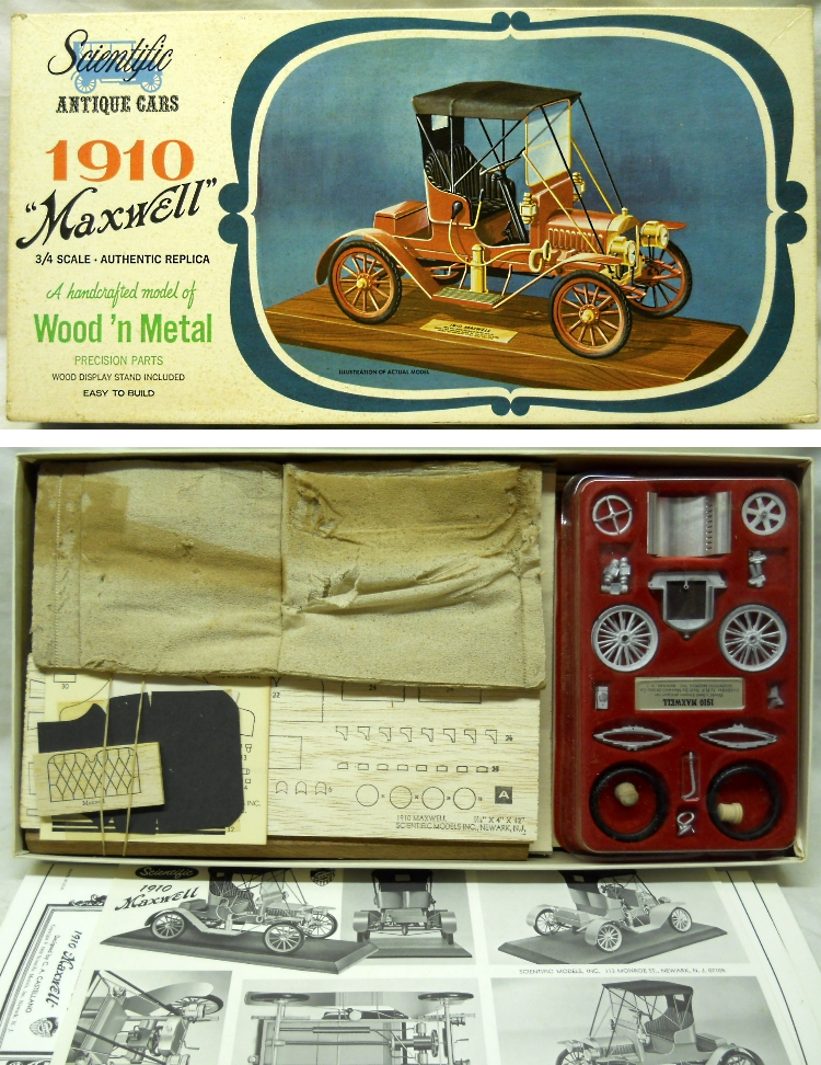 Scientific 1/16 1910 Maxwell Two Seat Roadster, 173-1295 plastic model kit