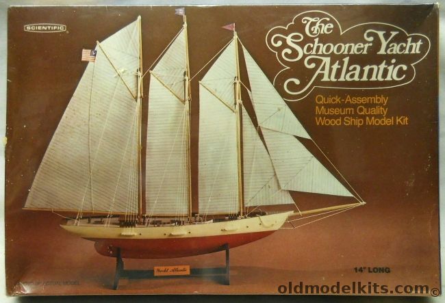 Scientific The Schooner Yacht Atlantic - 14 Inch Long Wooden Ship Kit, 302 plastic model kit