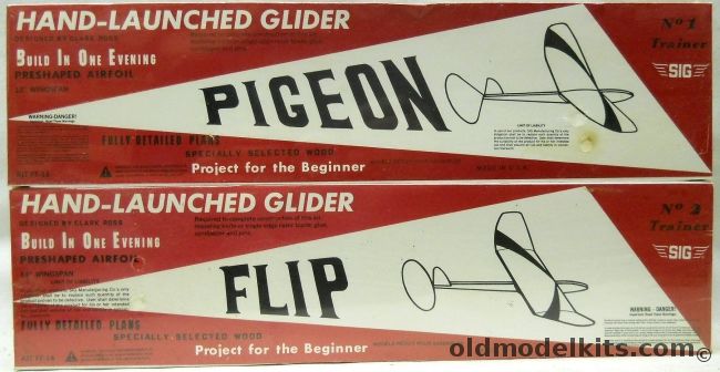 SIG Pigeon and FF-14 Flip Gliders, FF-13 plastic model kit