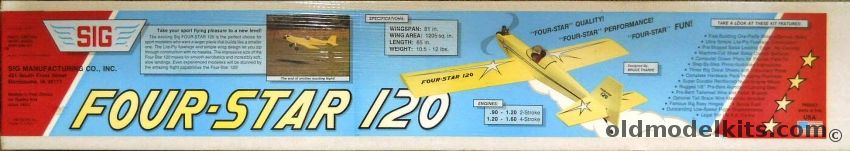 SIG Four-Star 120 - 81 Inch Wingspan R/C Sport Aircraft, RC-65 plastic model kit