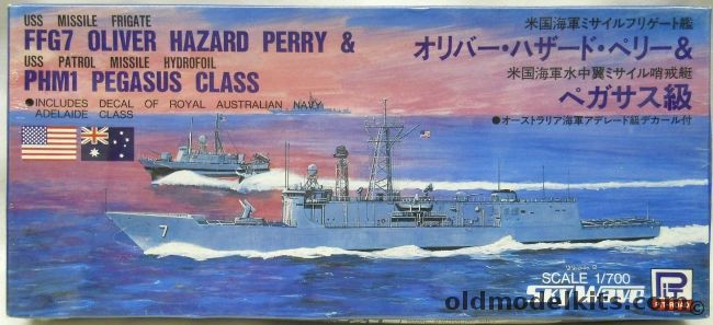 Skywave 1/700 Oliver Hazard Perry FFG7 And PHM1 Pegasus Class Hydrofoil - With Decals For Australian Royal Navy Adelaide Class (Adelaide / Canberra / Sydney), 54 plastic model kit