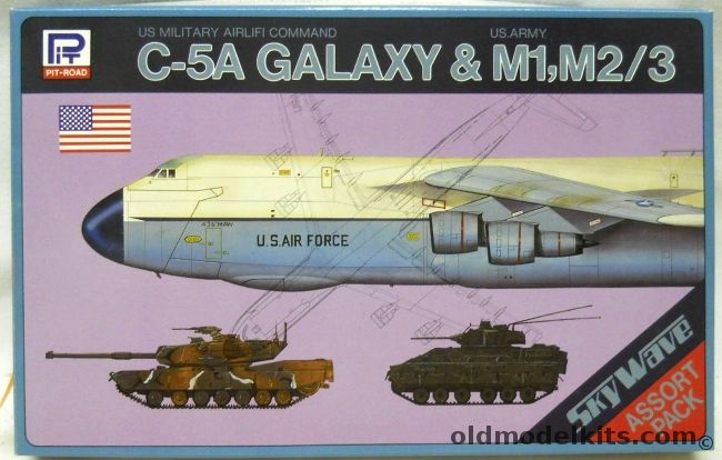 Skywave 1/700 TWO Sets Of C-5A Galaxy And M1 M2/3, S-1 plastic model kit