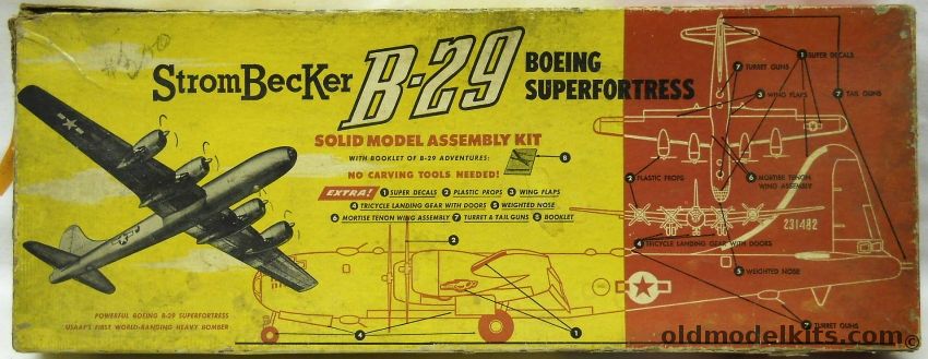 Strombecker 1/72 Boeing B-29 Superfortress, C-250 plastic model kit