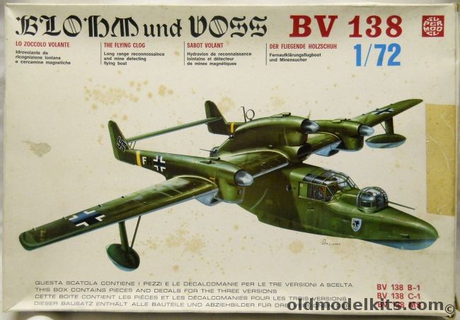 Supermodel 1/72 Blohm und Voss BV-138 - B-1 / C-1 /MS Minesweeper / B-1, 10-017 plastic model kit