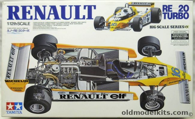Tamiya 1/12 Renault Re-20 Turbo With Photoetched Parts, 12033 plastic model kit