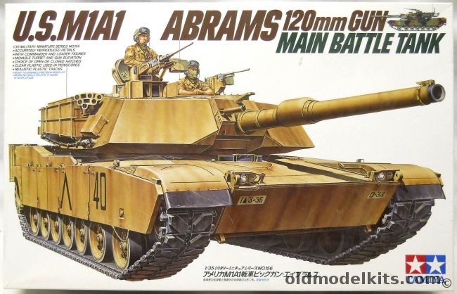 Tamiya 1/35 M1A1 Abrams 120mm Gun Tank, 35156 plastic model kit