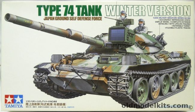 Tamiya 1/35 Type 74 Tank Winter Version - JGSDF Main Battle Tank, 35168 plastic model kit