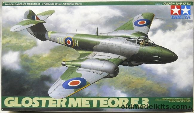 Tamiya 1/48 Glostor Meteor F.3, 61083 plastic model kit