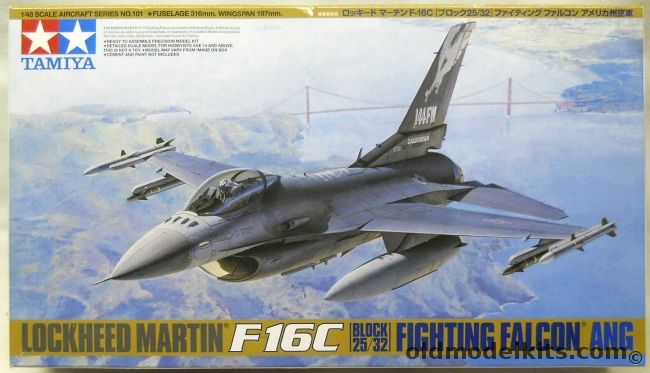 Tamiya 1/48 Lockheed Martin F-16C Block 25/32 Fighting Falcon ANG, 61101 plastic model kit