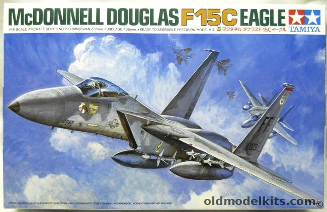 Tamiya 1/48 McDonnell Douglas F-15C Eagle  - And Aires Exhaust, 61029 plastic model kit