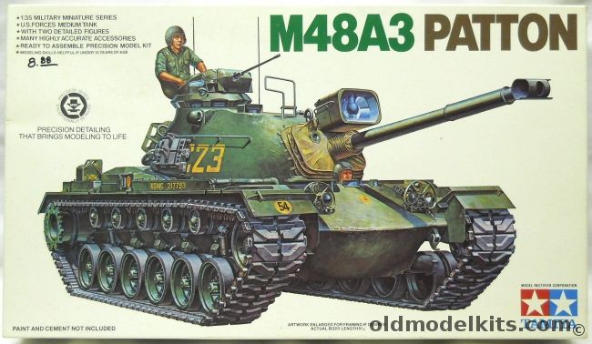 Tamiya 1/35 M48A3 Patton Tank, MM-220A plastic model kit