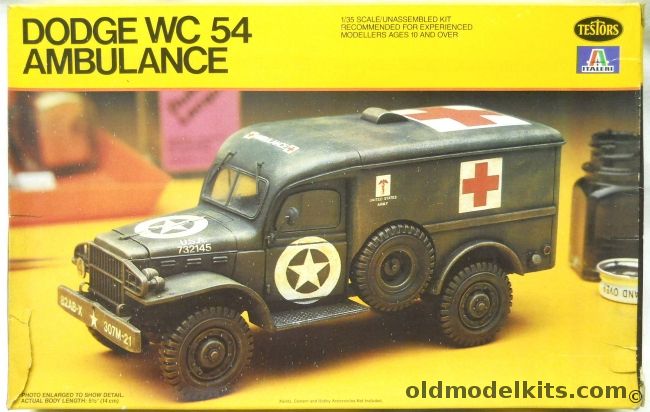 Testors 1/35 Dodge WC 54 Ambulance, 856 plastic model kit