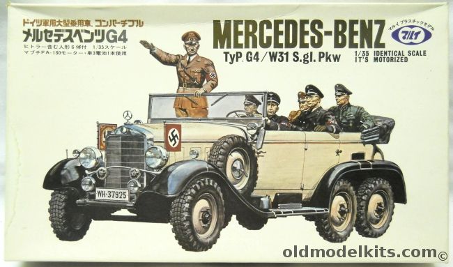 Tilt 1/35 Hitlers Staff Car Mercedes-Benz TyP.G4 / W31 S.gl.Pkw With Figures - Motorized, MT48-800 plastic model kit