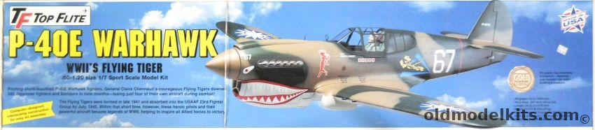 Top Flite P-40E Warhawk Gold Edition - 64 Inch Wingspan RC Aircraft, TOPA0120 plastic model kit