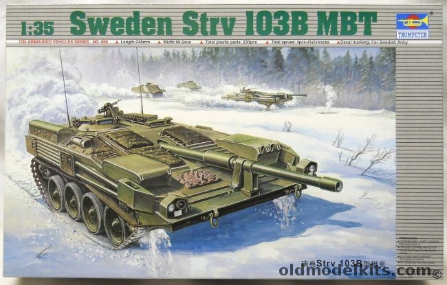 Trumpeter 1/35 Sweden Strv 103B MBT, 00309 plastic model kit