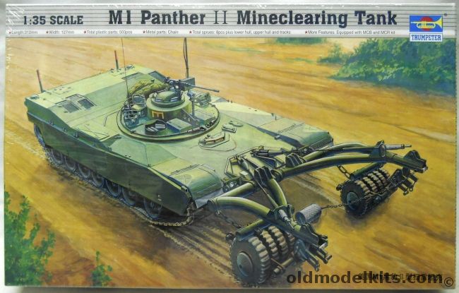 Trumpeter 1/35 M1 Panther II Mineclearing Tank, 00346 plastic model kit