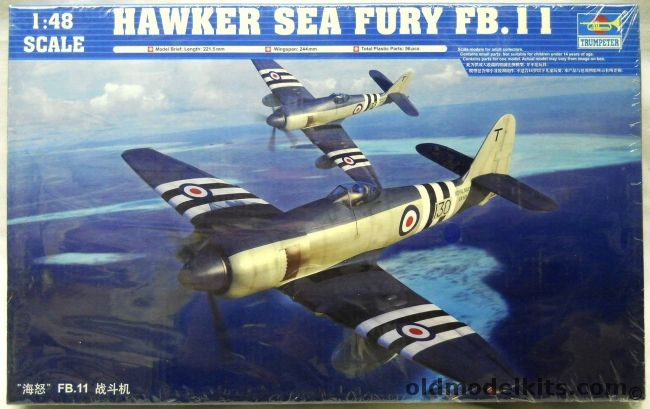 Trumpeter 1/48 Hawker Sea Fury FB.11, 02844 plastic model kit