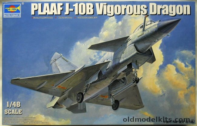 Trumpeter 1/48 PLAAF J-10B Vigorous Dragon, 02848 plastic model kit