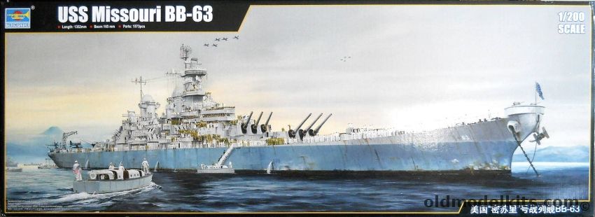 Trumpeter 1/200 USS Missouri BB-63 Battleship - 1945, 03705 plastic model kit